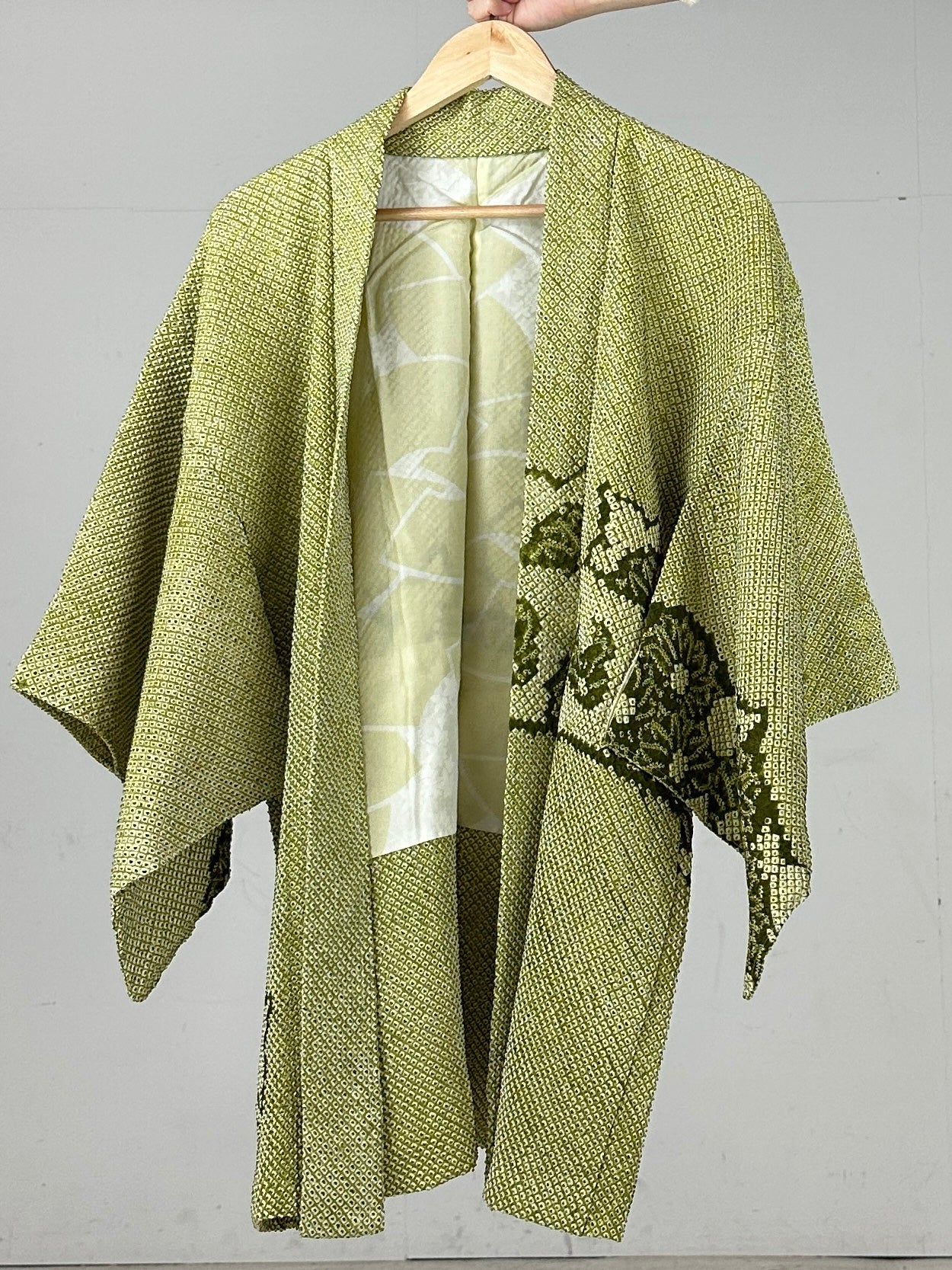 VINTAGE SHIBORI HAORI midori