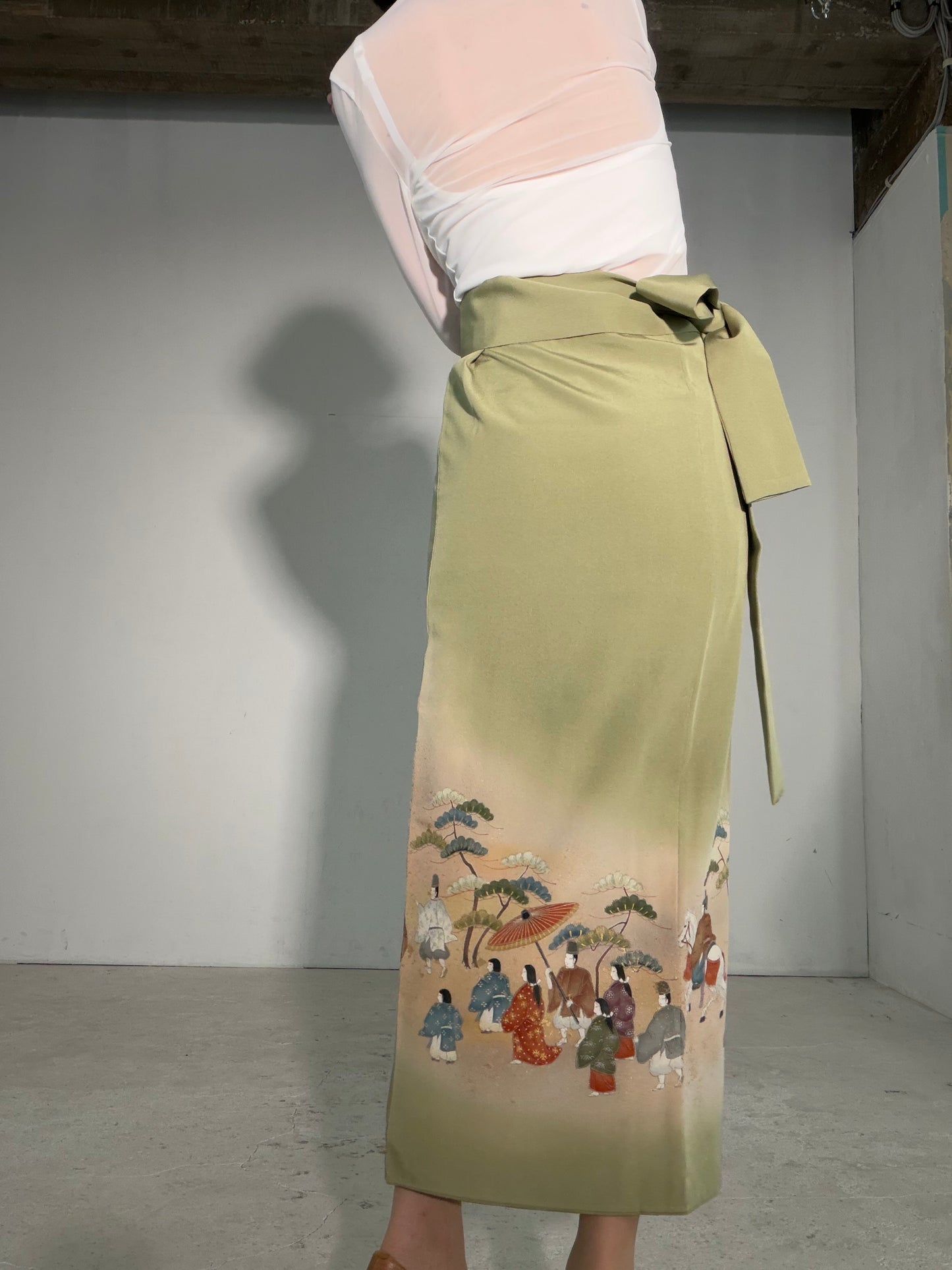 IROTOME SKIRT UPCYCLED FROM JAPANESE KIMONO "IRO140"