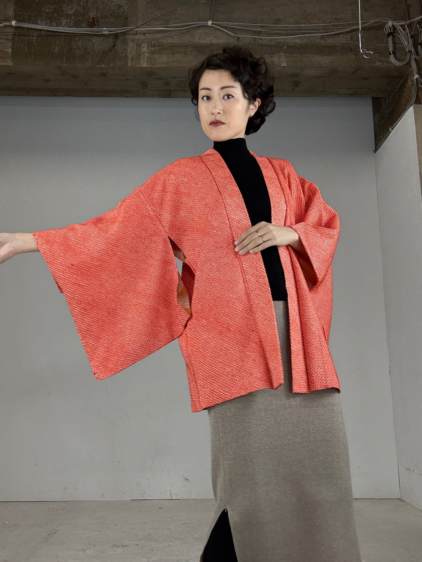 VINTAGE SHIBORI HAORI "ha"