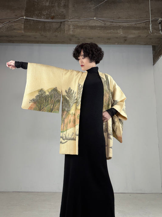 VINTAGE SHIBORI HAORI "hayashi, SIB104"