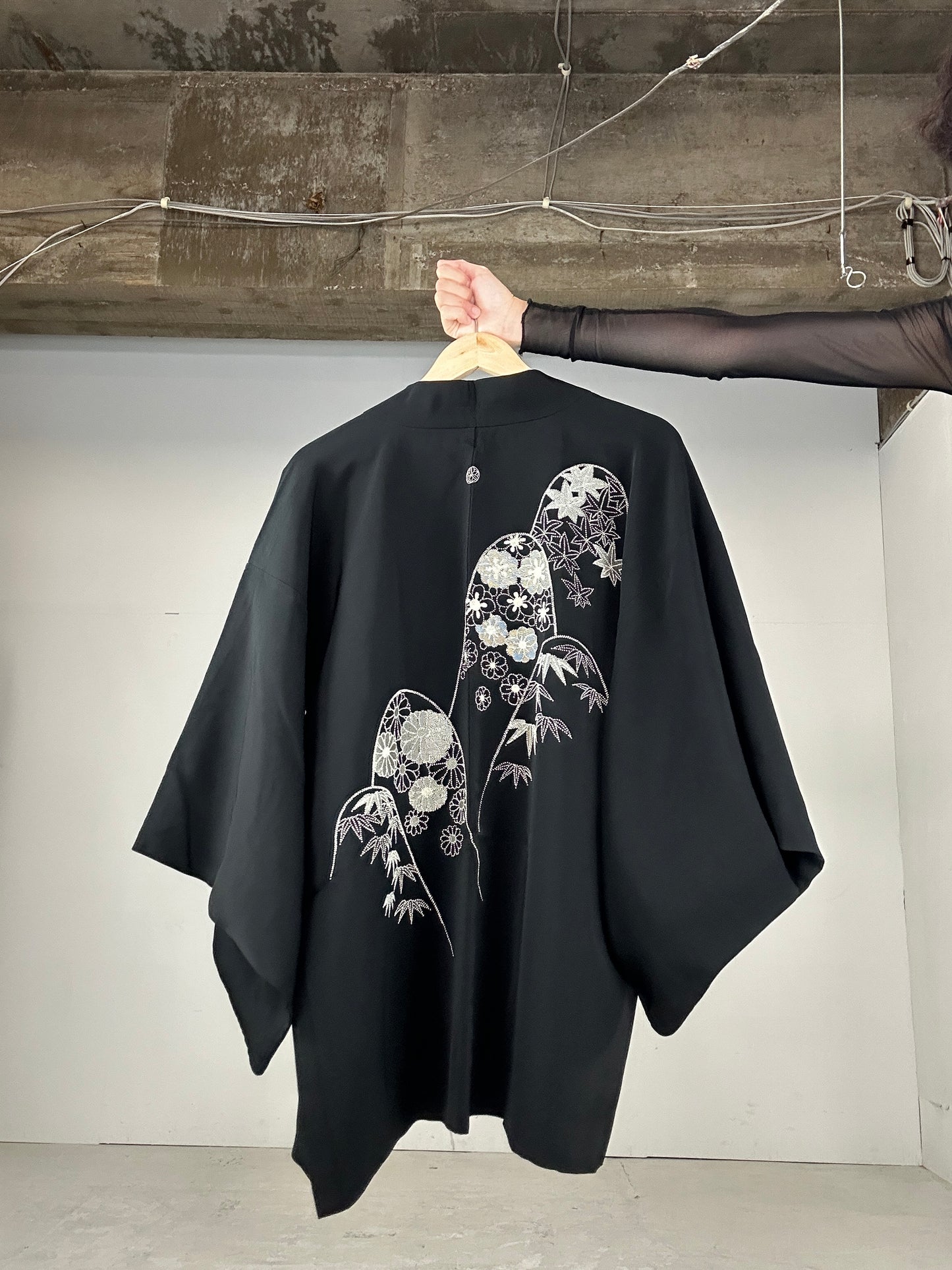 VINTAGE BLACK HAORI "machi dashi"