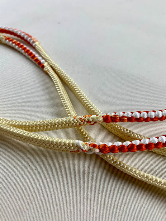 KIMONO OBI Belt Tie Vintage Silk Kimono Cord OBIJIME”yellow,orange”