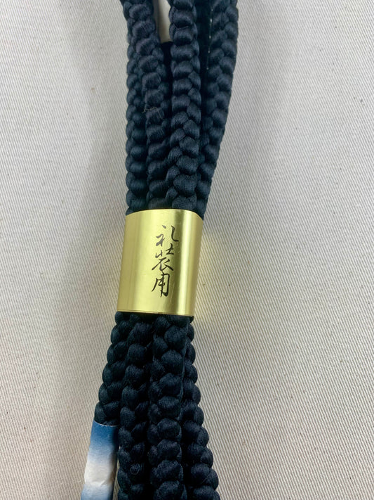 KIMONO OBI Belt Tie Vintage Silk Kimono Cord OBIJIME”black,maru"