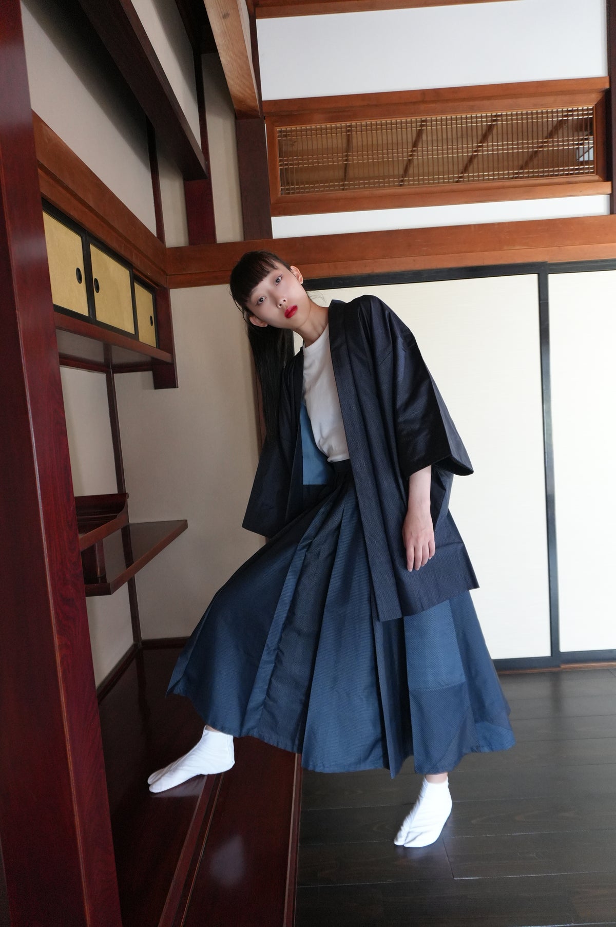 Made to Order — Style "Hakama Skirt" — Upcycled from Vintage Tsumugi Kimono