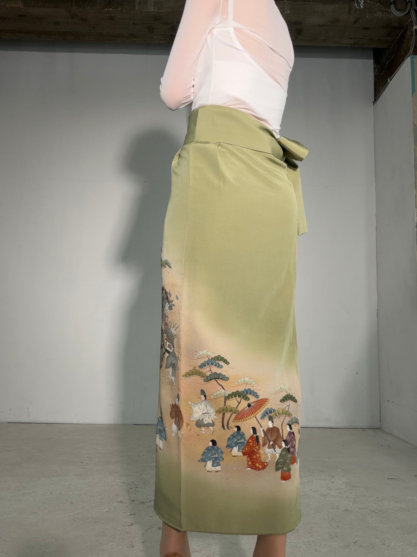 IROTOME SKIRT UPCYCLED FROM JAPANESE KIMONO "IRO140"