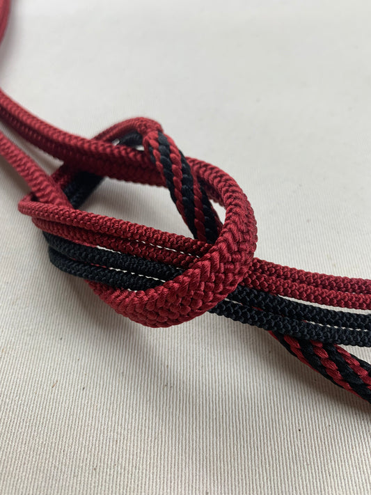 KIMONO OBI Belt Tie Vintage Silk Kimono Cord OBIJIME ”red,black”