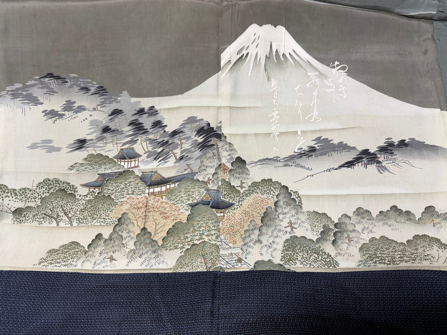 Vintage Tsumugi Haori & Kimono Skirt Set "AIC004" — Upcycled from Japanese Kimono