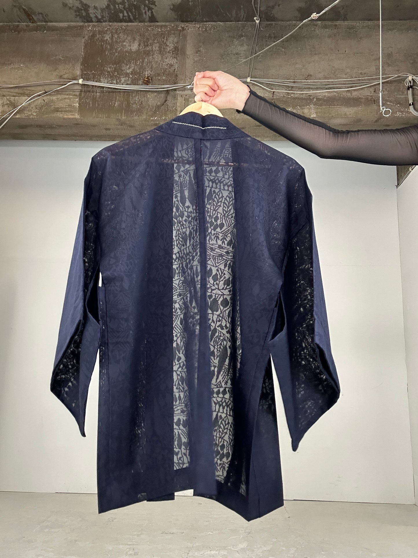 VINTAGE KAWAII HAORI SHEER “kurobeni jyurin"