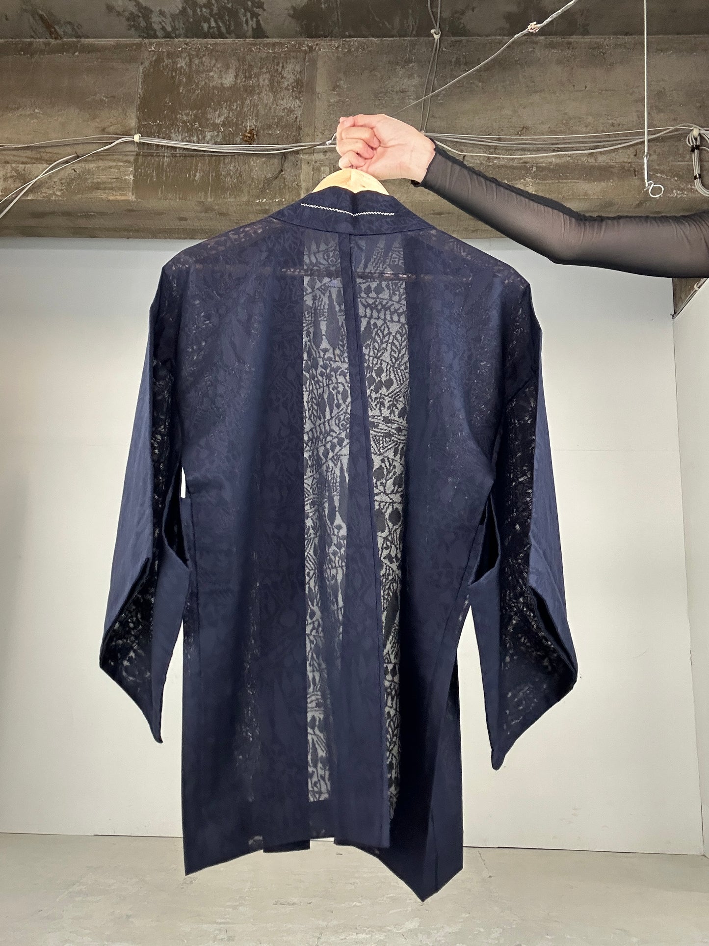 VINTAGE KAWAII HAORI SHEER “kurobeni jyurin"