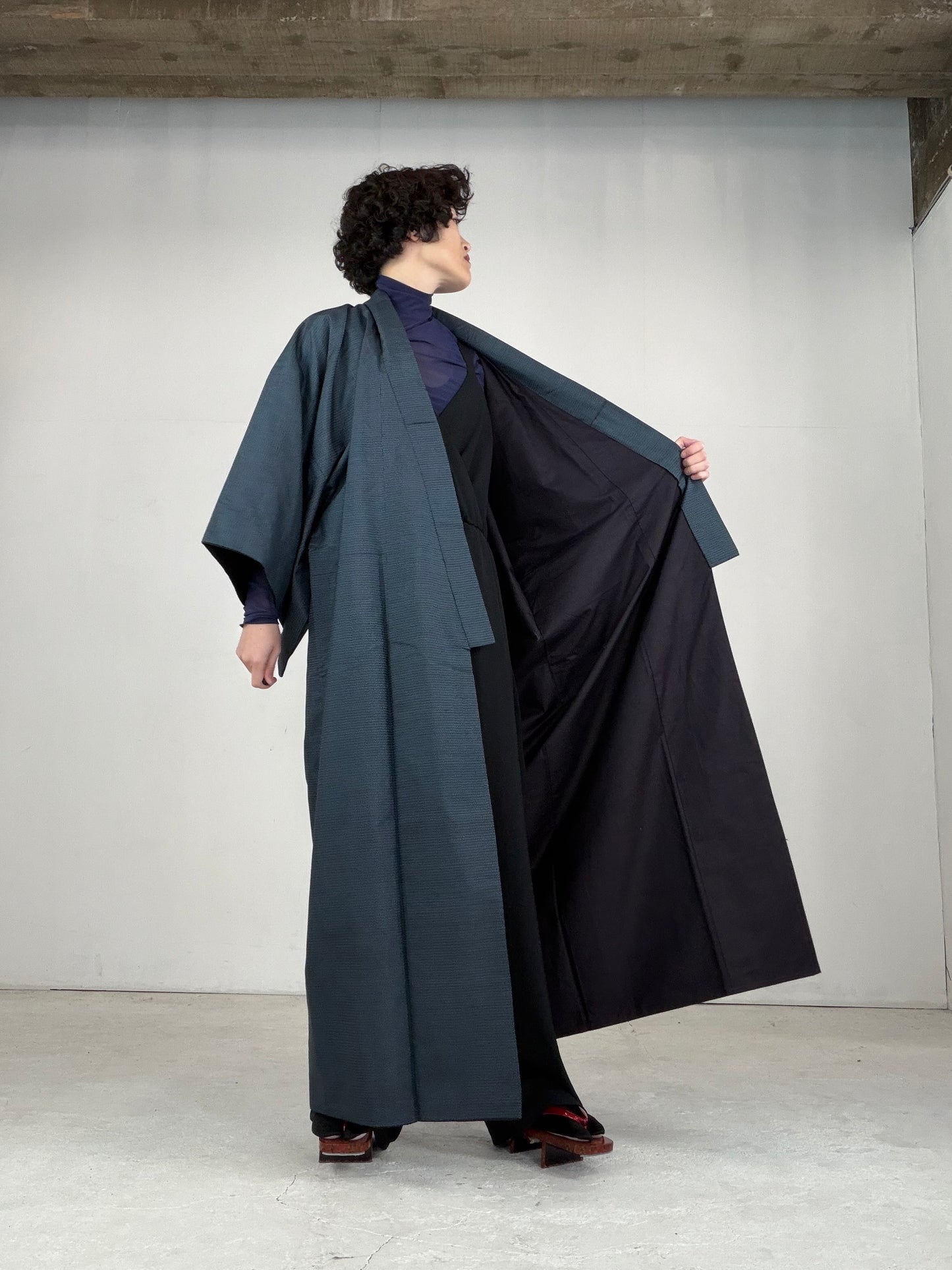VINTAGE TSUMUGI KIMONO "OSK002"