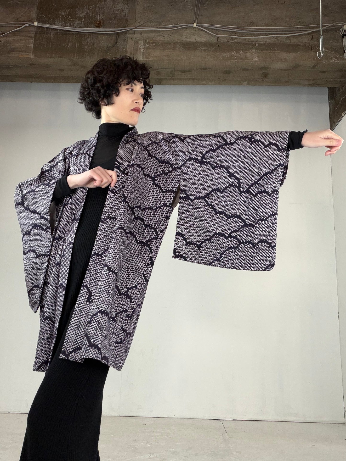 VINTAGE SHIBORI HAORI "SIB128"