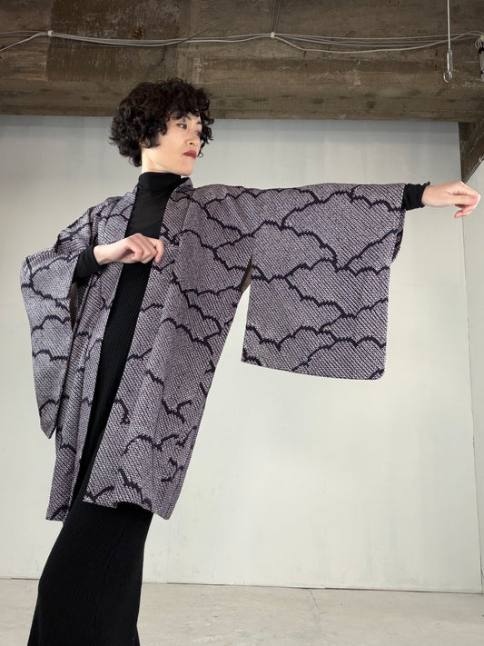 VINTAGE SHIBORI HAORI "SIB128"