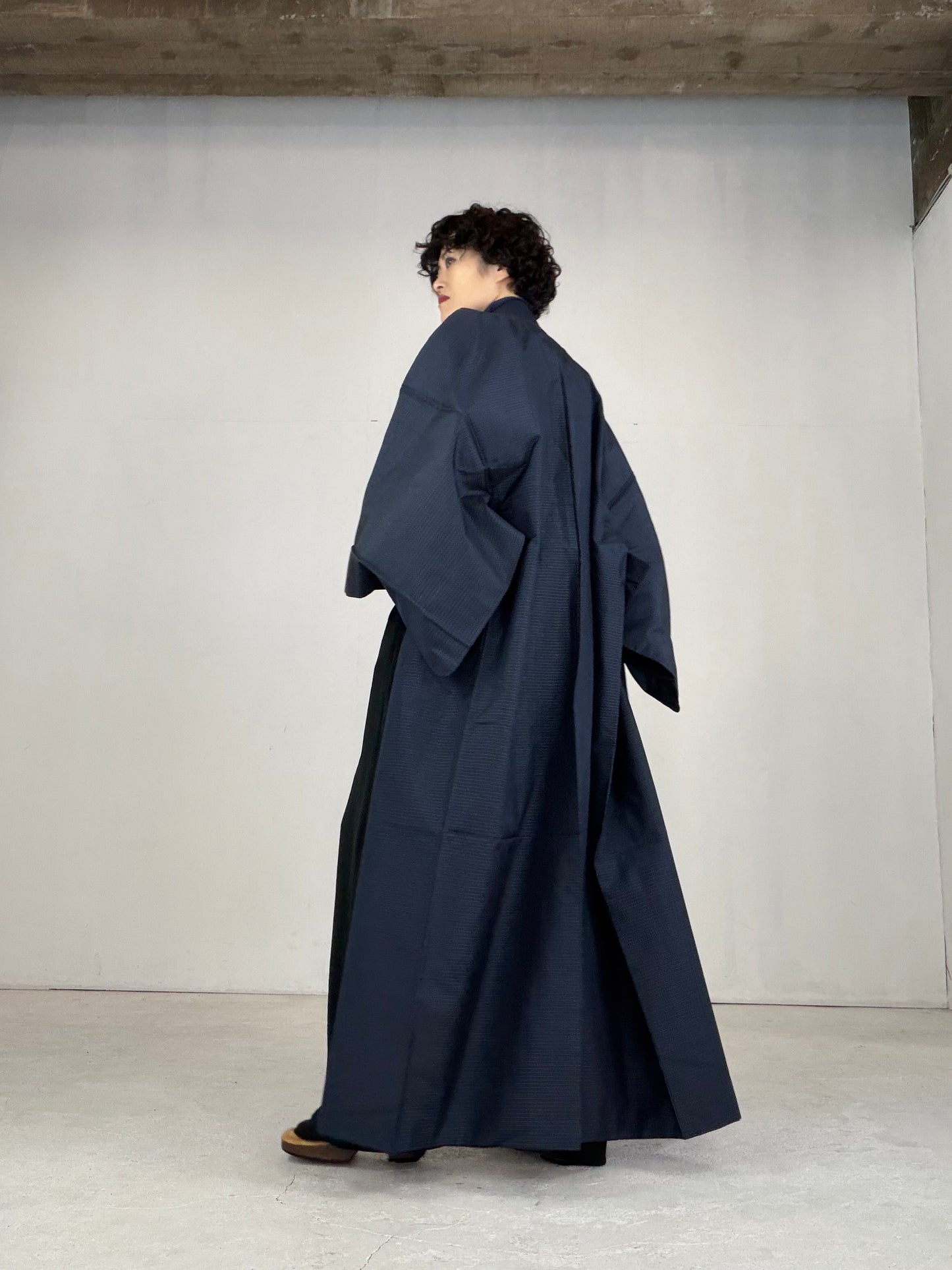 VINTAGE TSUMUGI KIMONO "OSK004"