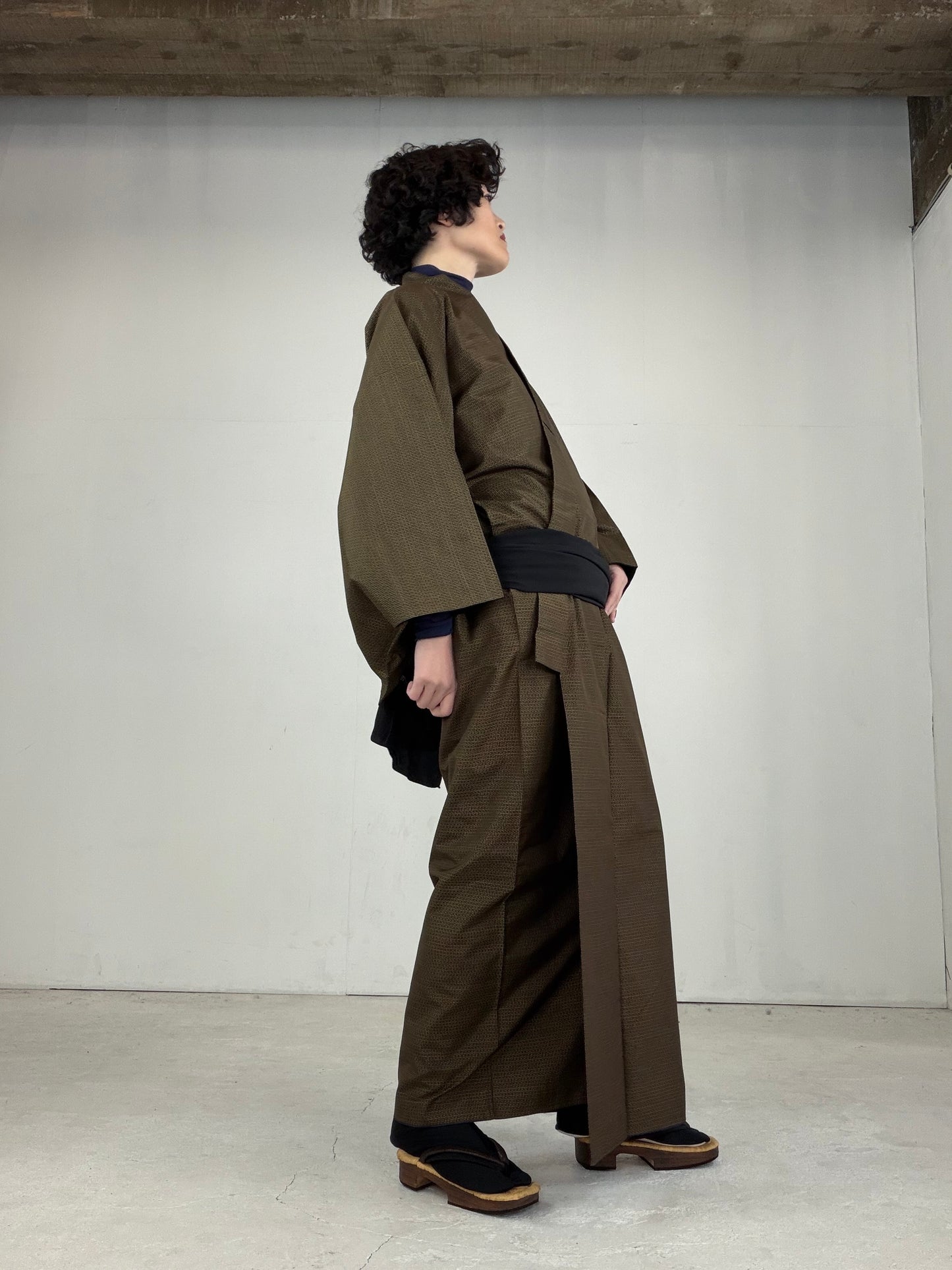 VINTAGE TSUMUGI KIMONO "OSK003"