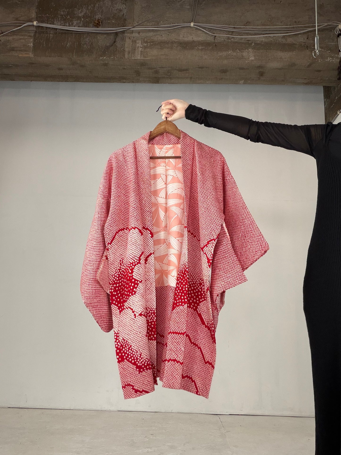 VINTAGE SHIBORI HAORI "SIB124" *damage