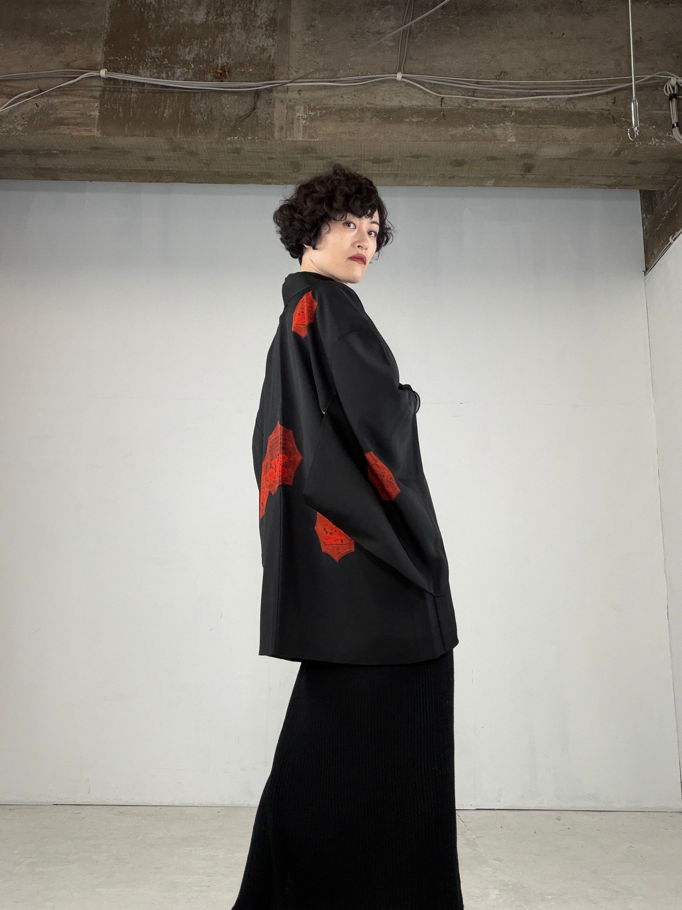 VINTAGE BLACK HAORI 