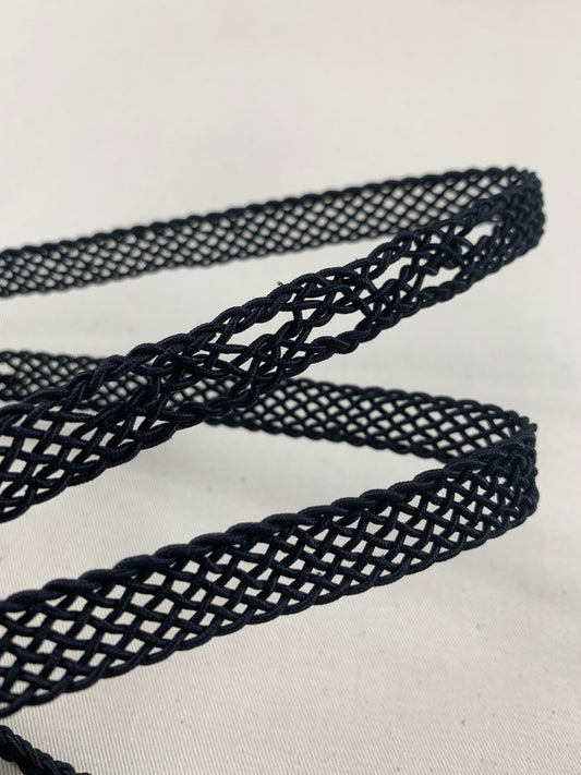 KIMONO OBI Belt Tie Vintage Silk Kimono Cord OBIJIME ”mesh,black”