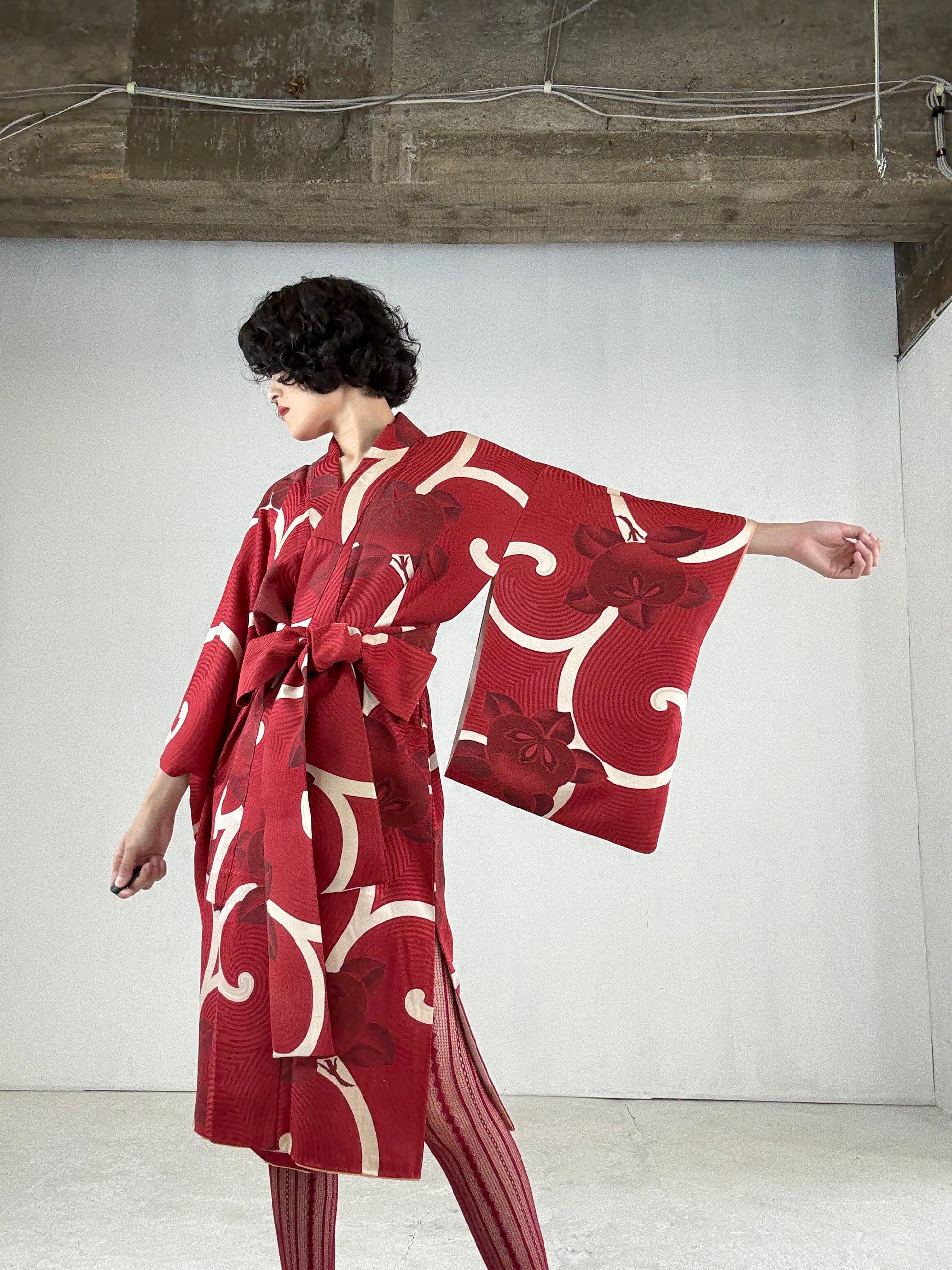 vintage silk kimono dress DEAR VANILLA Authentic Traditional Japanese Kakeshita Wedding Kimono for Women Vintage Silk Robe Made in Japan KST-0025