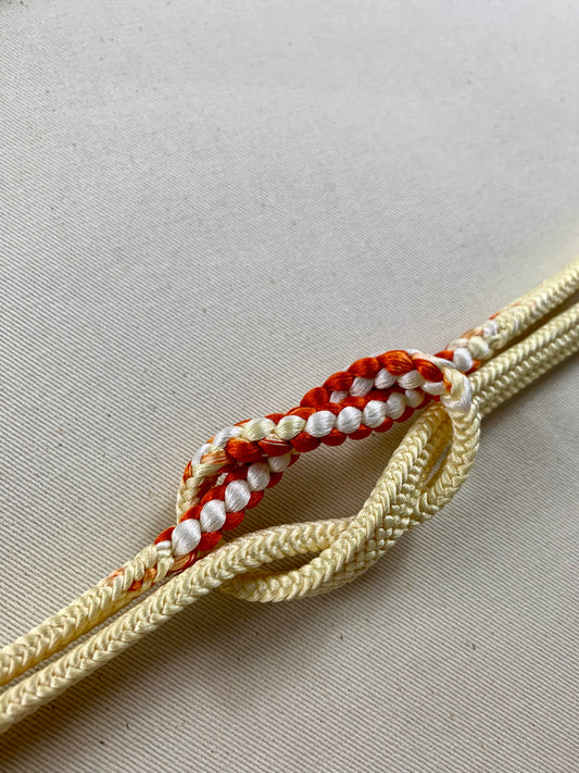 KIMONO OBI Belt Tie Vintage Silk Kimono Cord OBIJIME”yellow,orange”