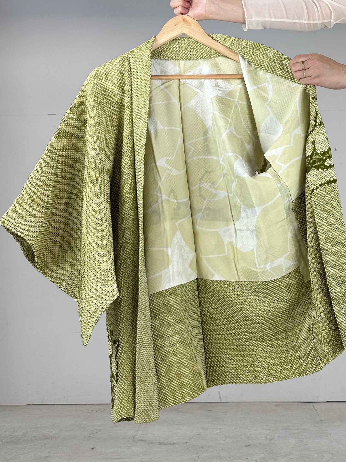 VINTAGE SHIBORI HAORI midori