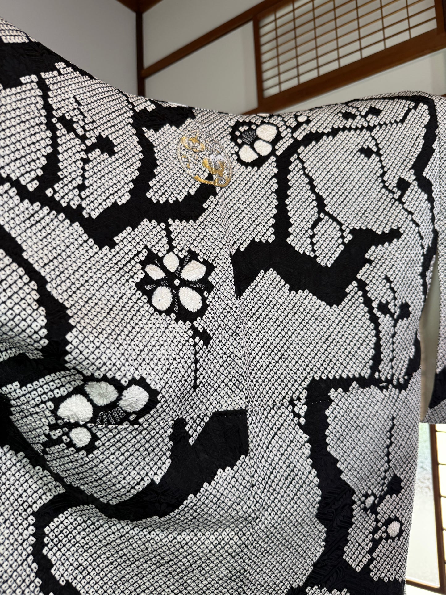 Redefining the Vintage Komon Collection "shibori, black, gold-kamon"
