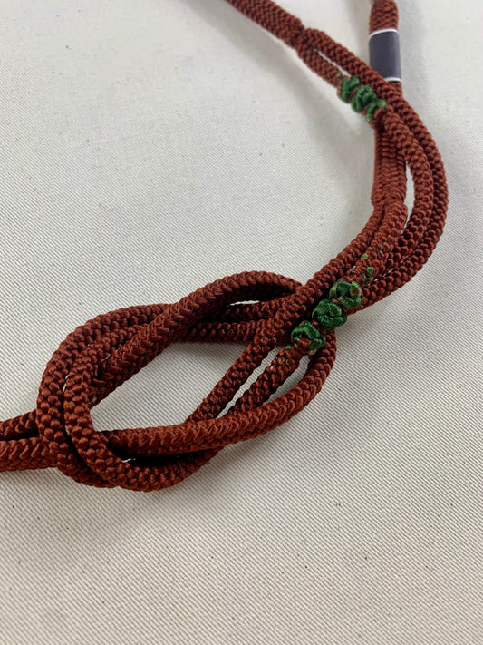 KIMONO OBI Belt Tie Vintage Silk Kimono Cord OBIJIME”brown,green”