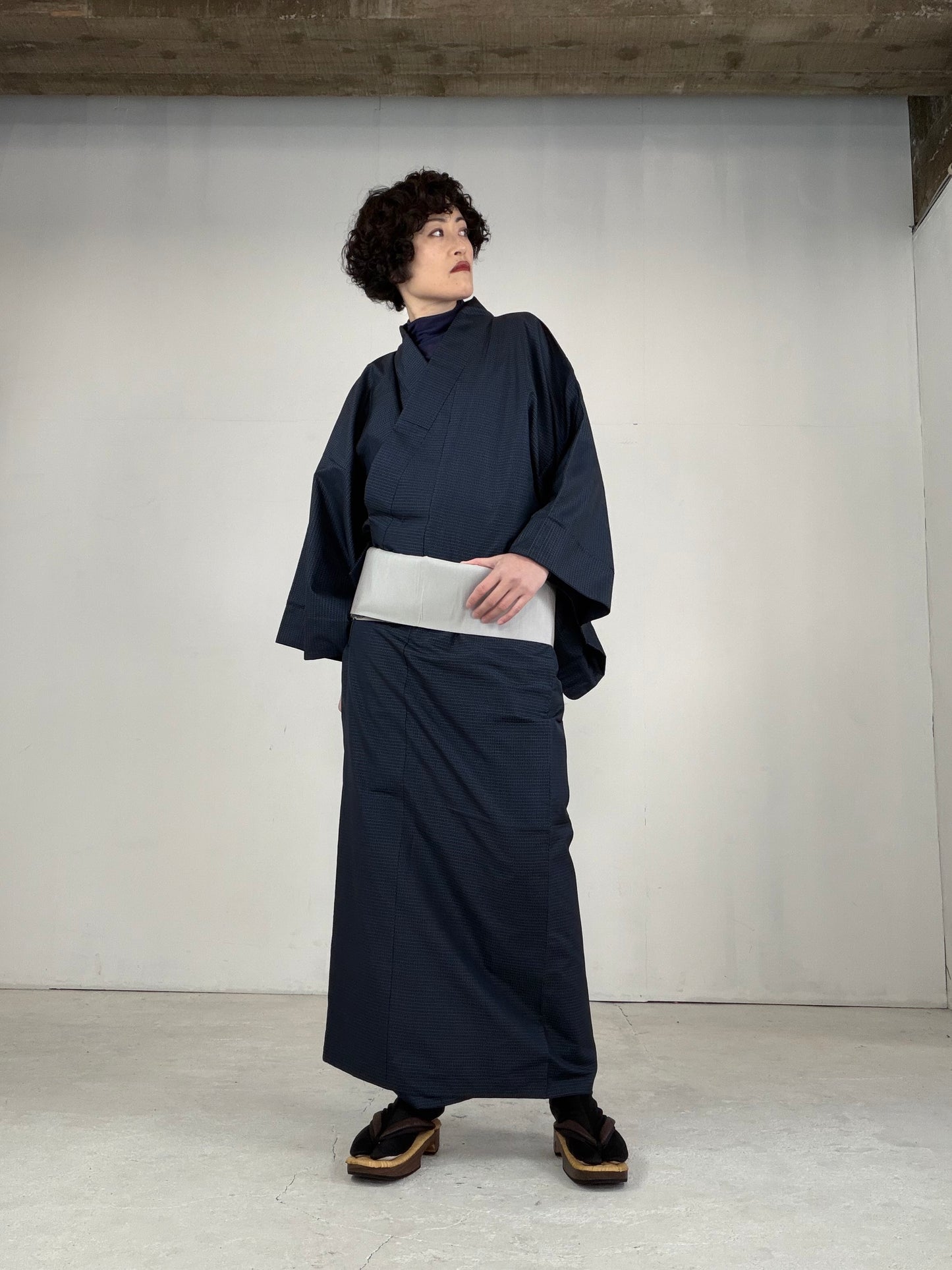 VINTAGE TSUMUGI KIMONO "OSK004"