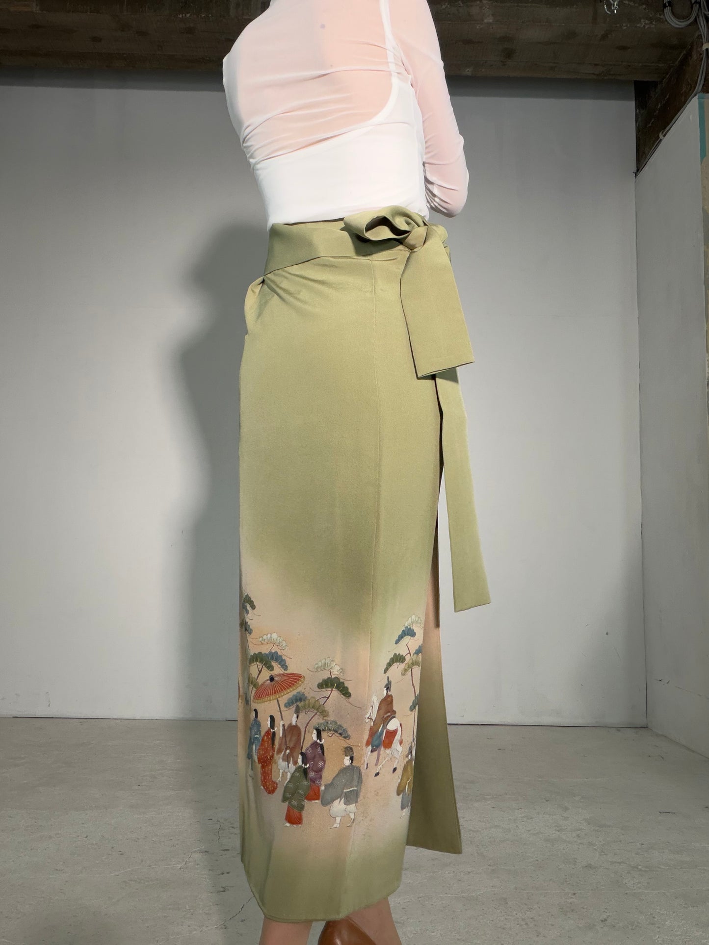 IROTOME SKIRT UPCYCLED FROM JAPANESE KIMONO "IRO140"