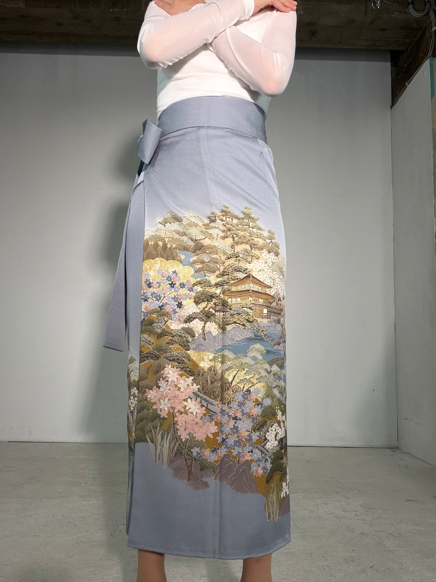 IROTOME SKIRT UPCYCLED FROM JAPANESE KIMONO "IRO139"