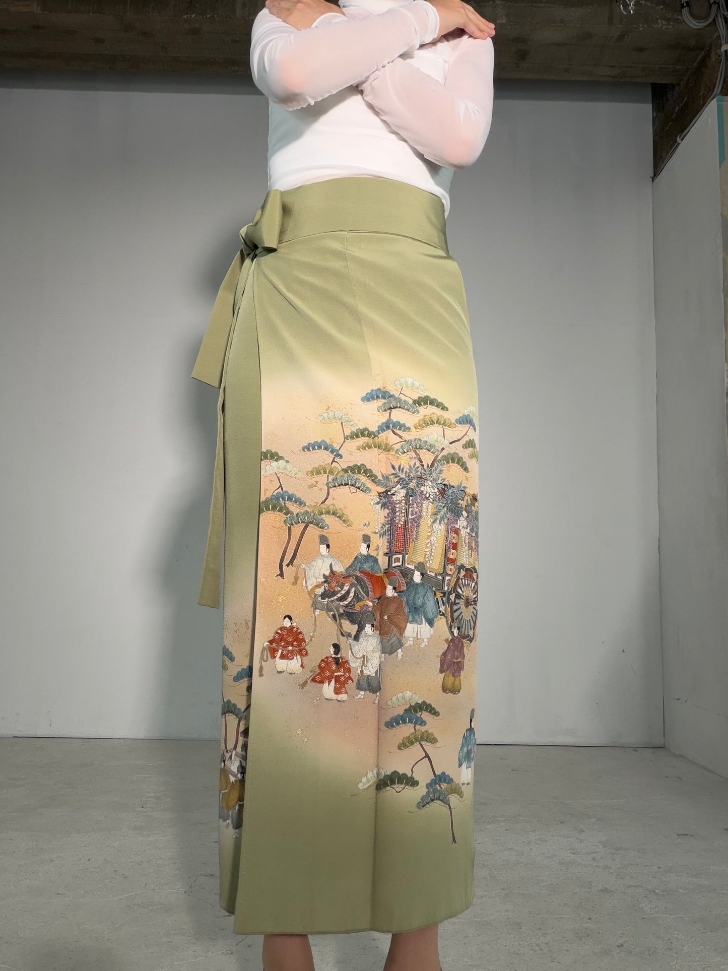 IROTOME SKIRT UPCYCLED FROM JAPANESE KIMONO "IRO140"