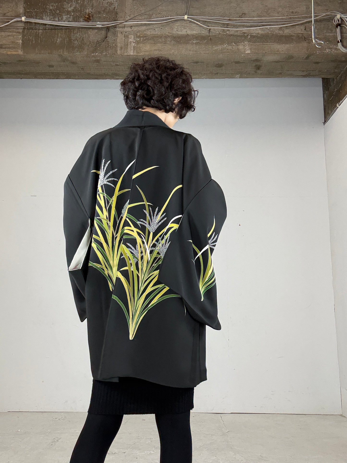 VINTAGE BLACK HAORI "ine"