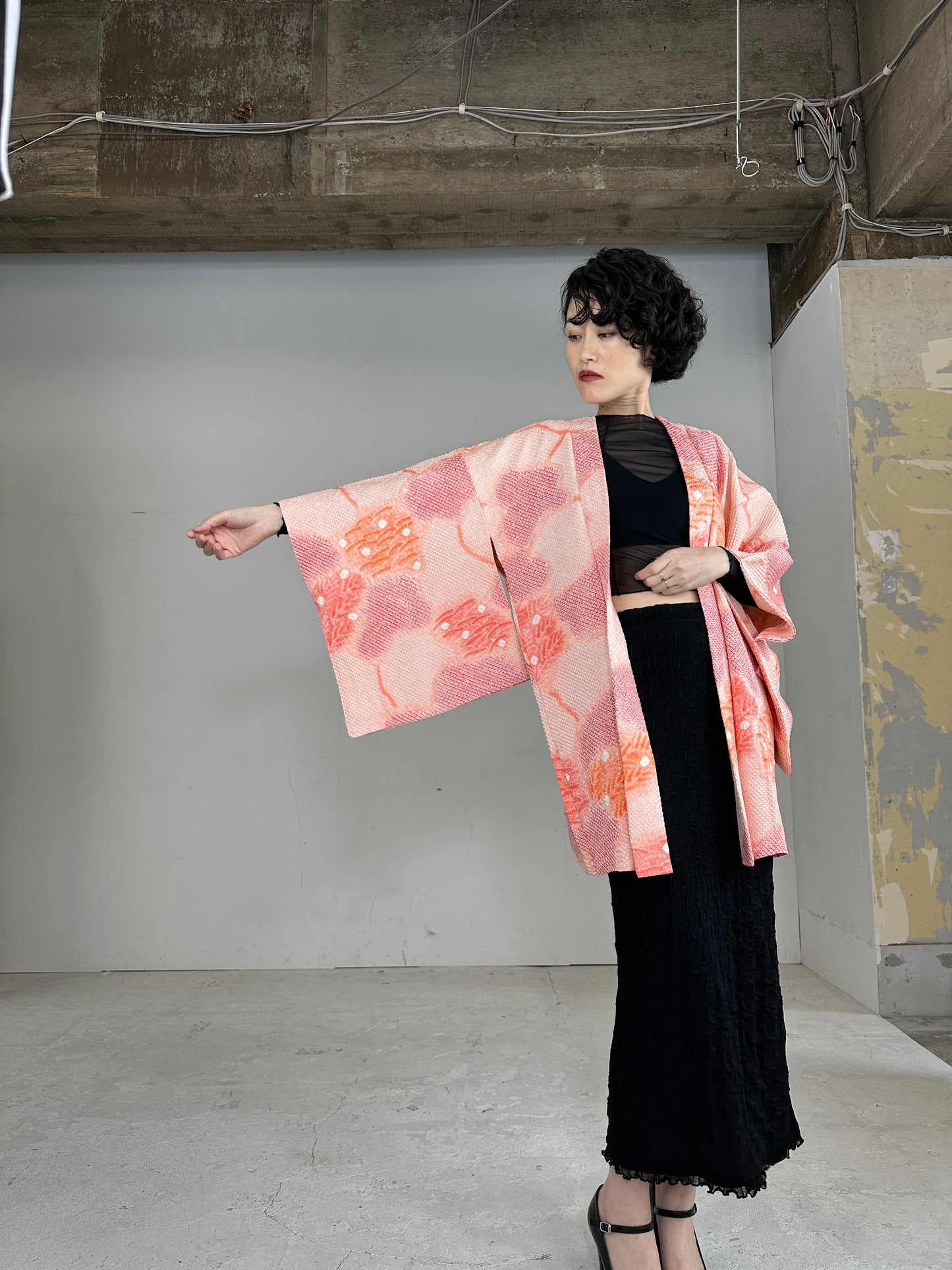 VINTAGE SHIBORI HAORI momoiro