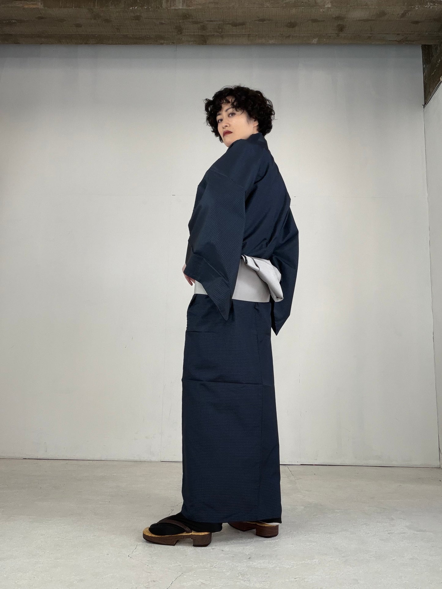 VINTAGE TSUMUGI KIMONO "OSK004"