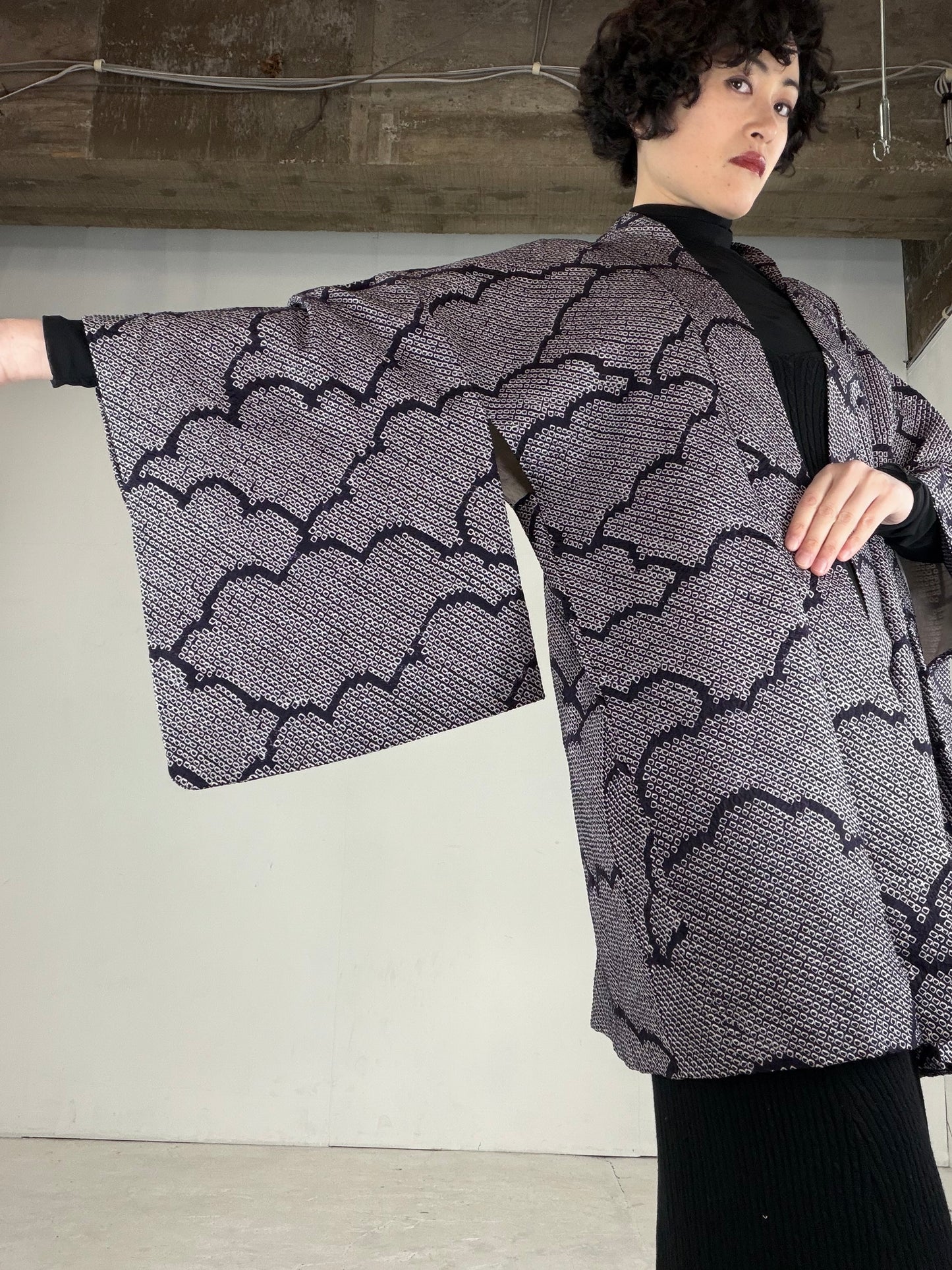 VINTAGE SHIBORI HAORI "SIB128"