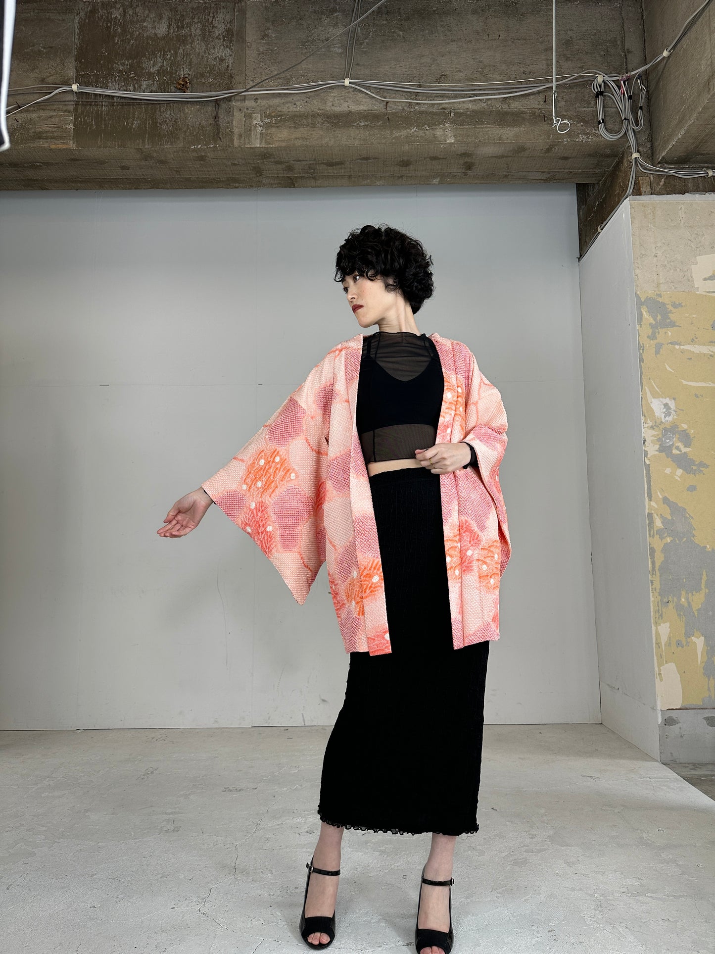 VINTAGE SHIBORI HAORI momoiro