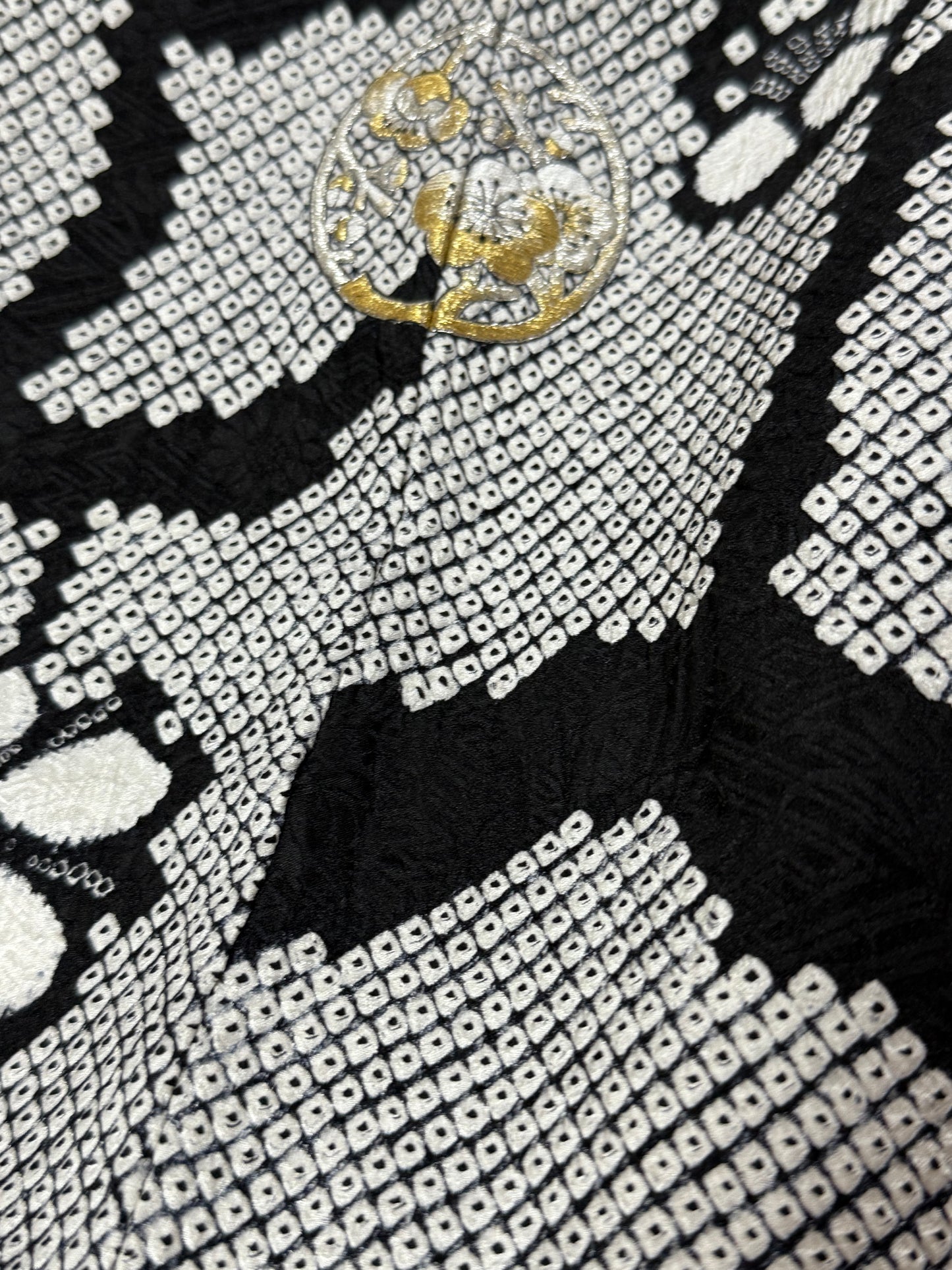 Redefining the Vintage Komon Collection "shibori, black, gold-kamon"