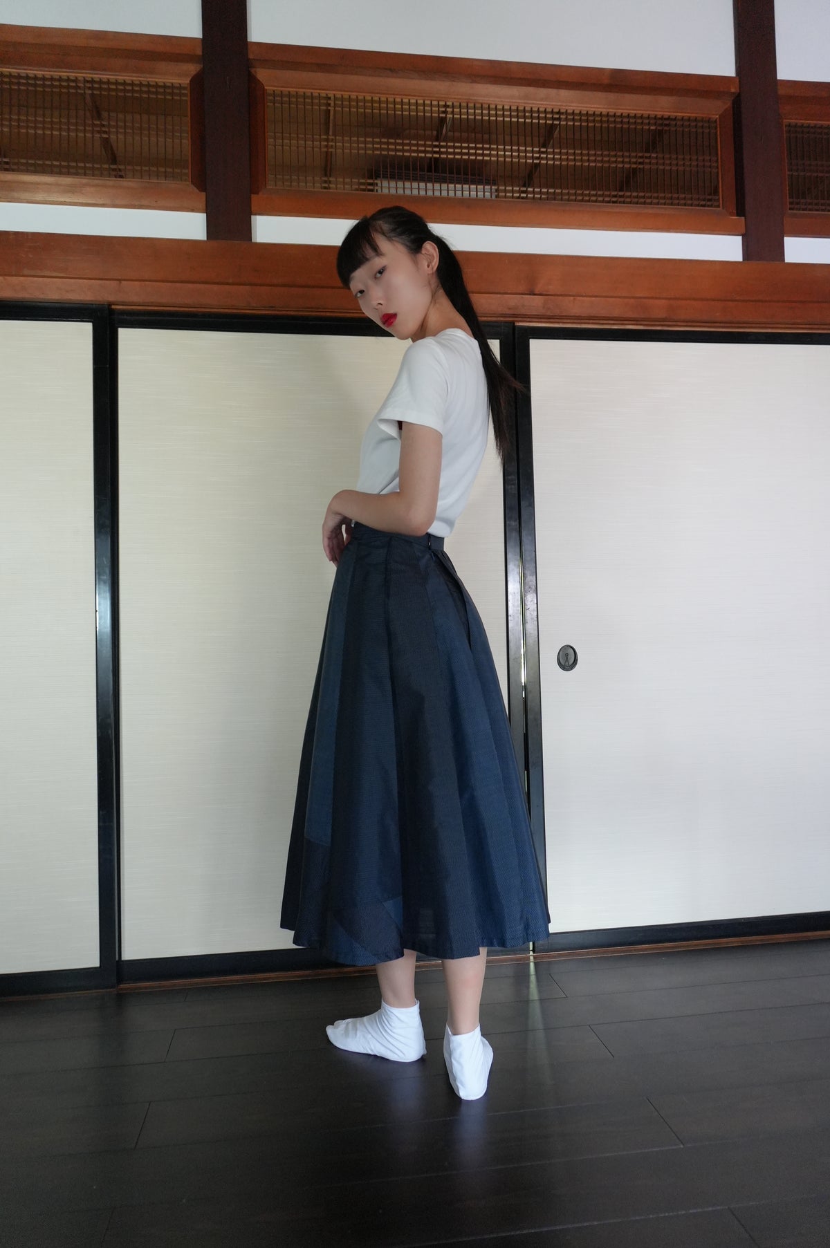 Made to Order — Style "Hakama Skirt" — Upcycled from Vintage Tsumugi Kimono