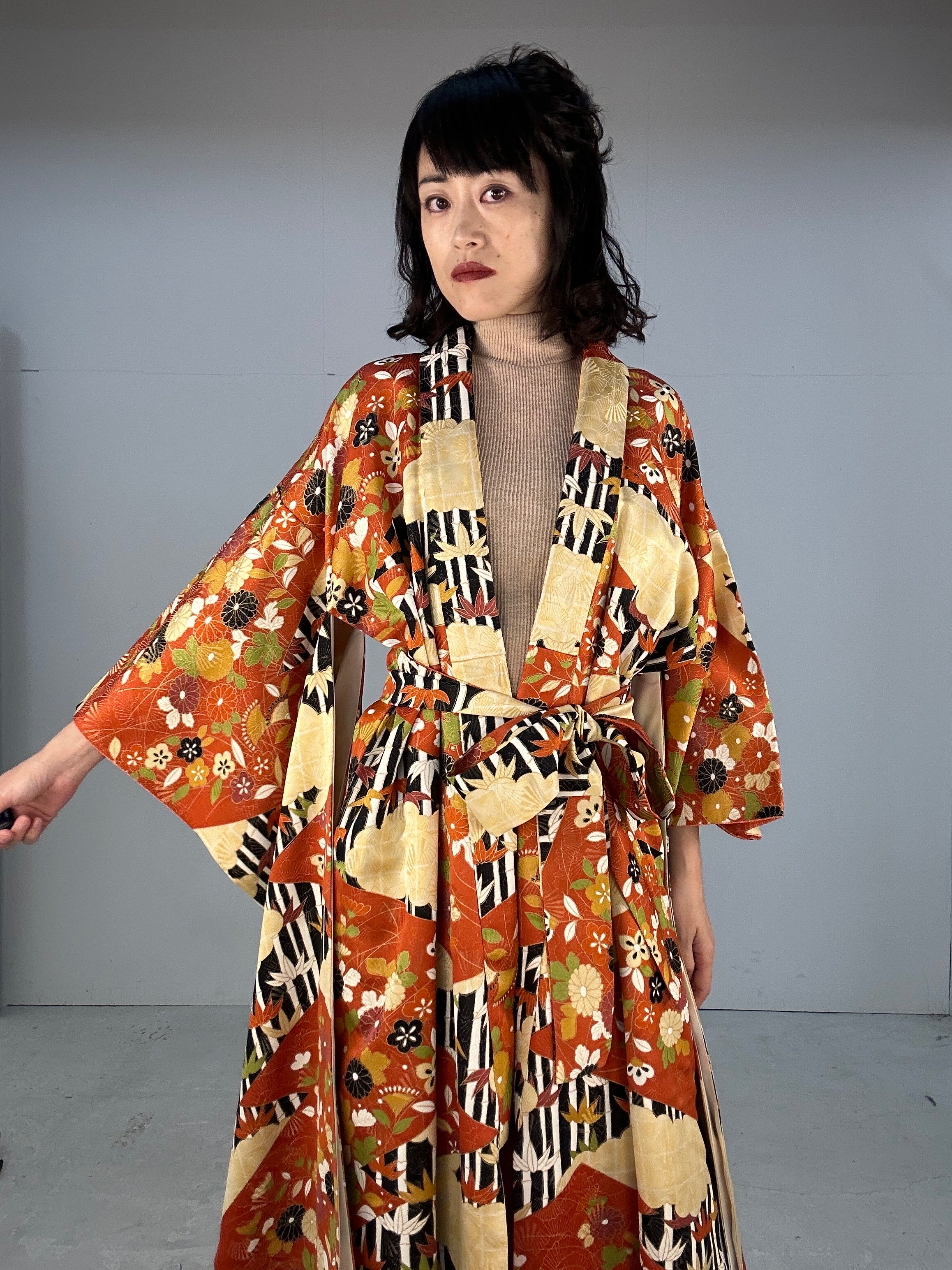 Japanese vintage furisode outlets kimono