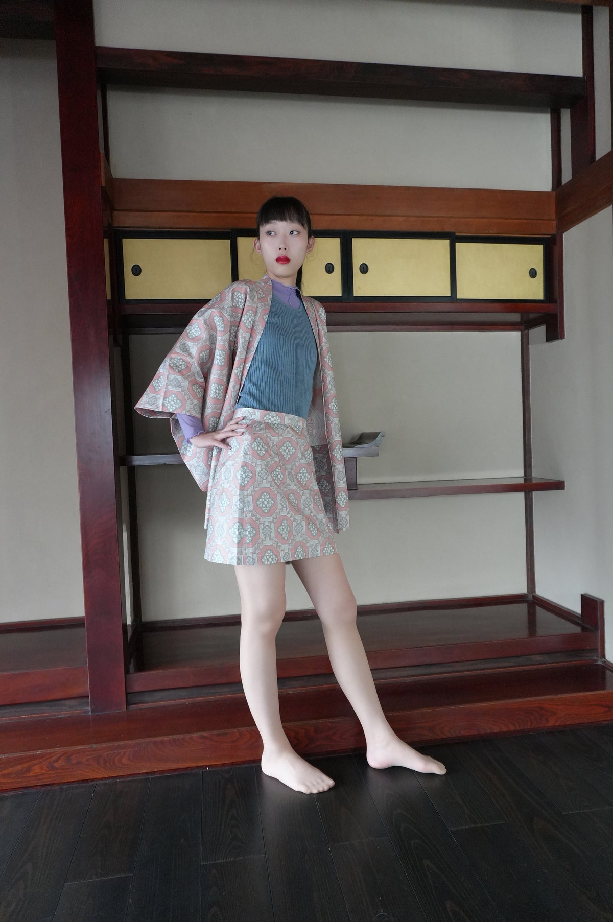 Made to Order — Style "AIC003" — Vintage Tsumugi Haori & Kimono Skirt Set