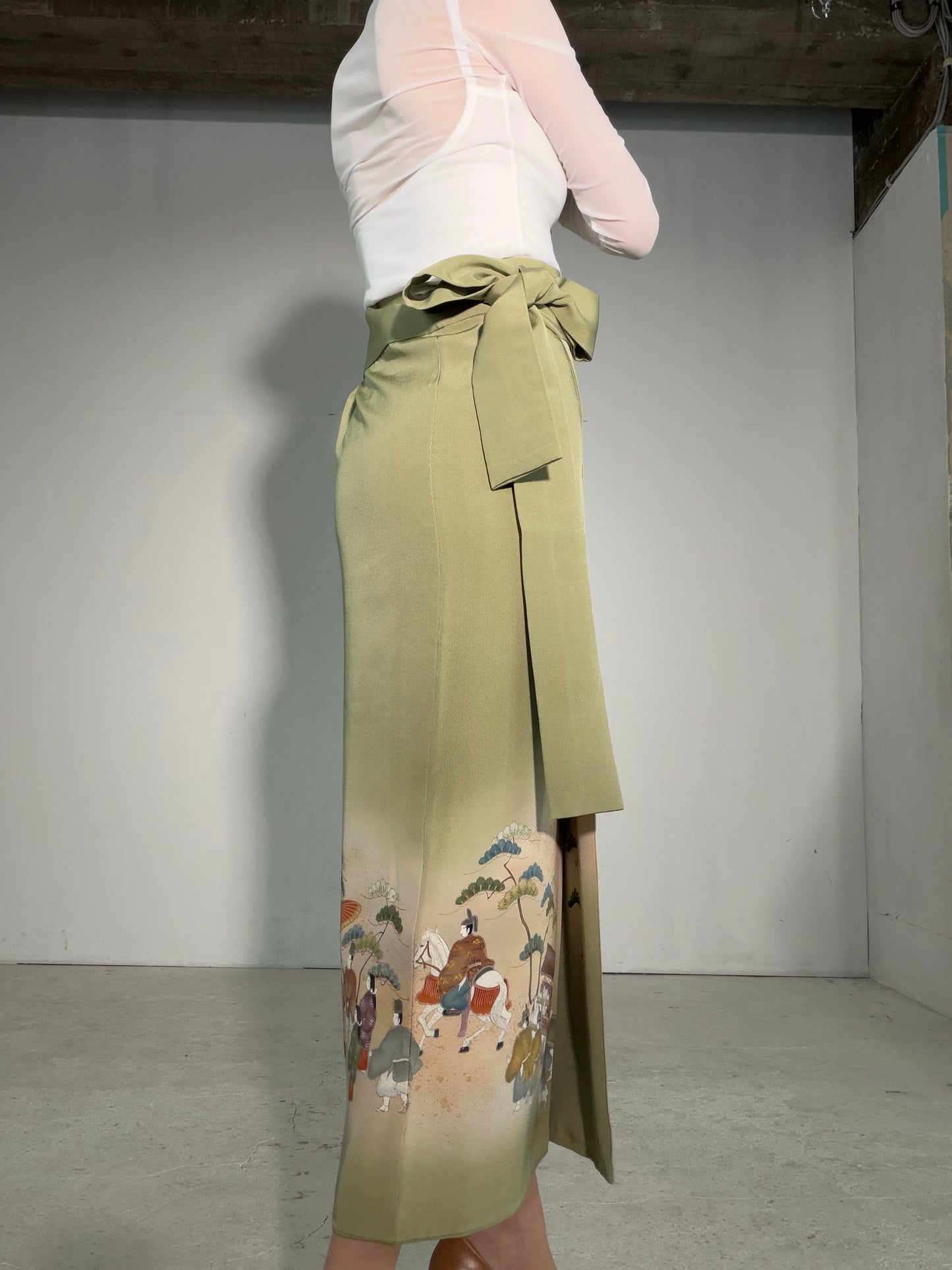 IROTOME SKIRT UPCYCLED FROM JAPANESE KIMONO "IRO140"