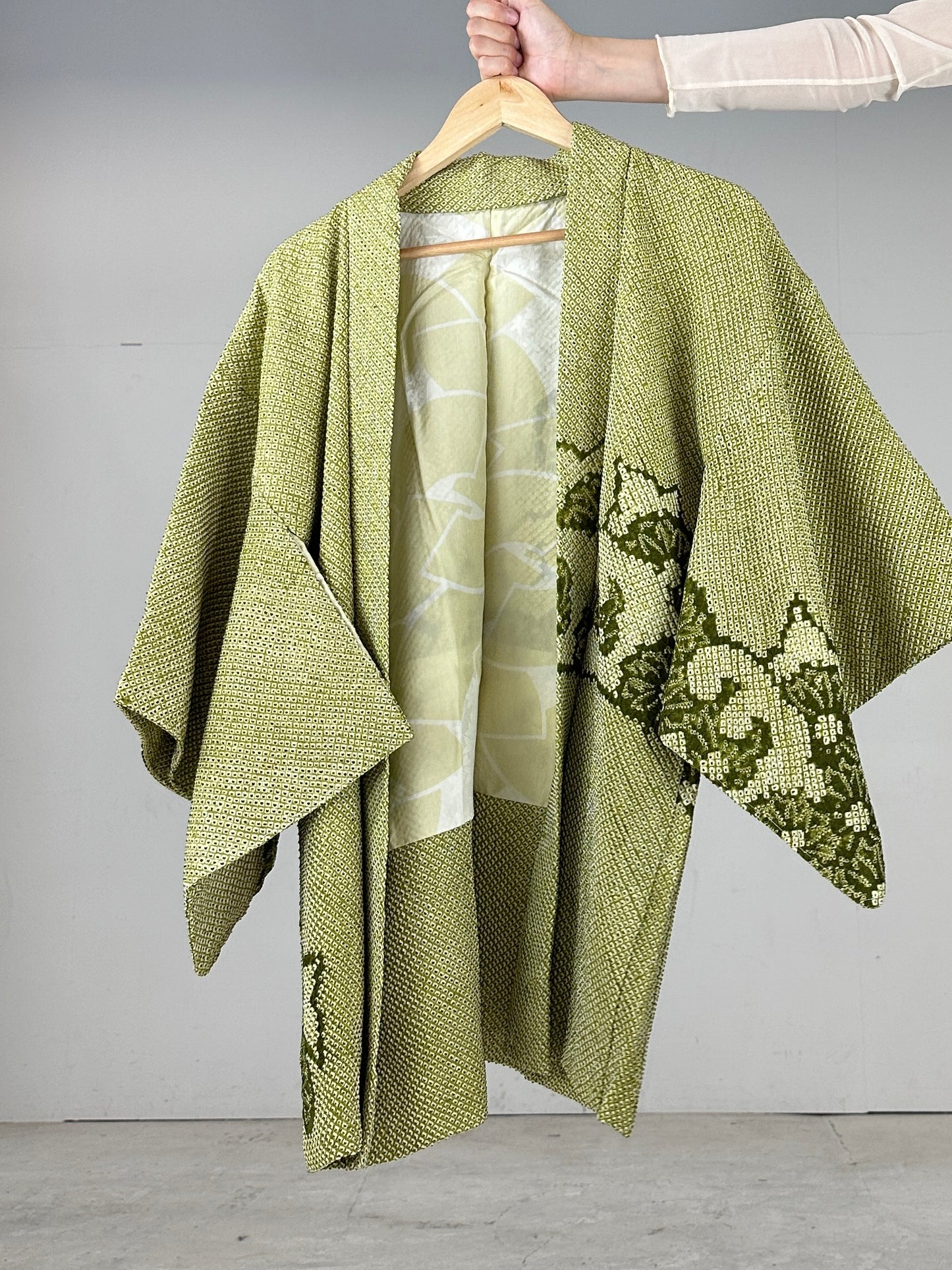 VINTAGE SHIBORI HAORI midori