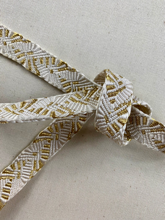 KIMONO OBI Belt Tie Vintage Silk Kimono Cord OBIJIME”gold,white,*damage