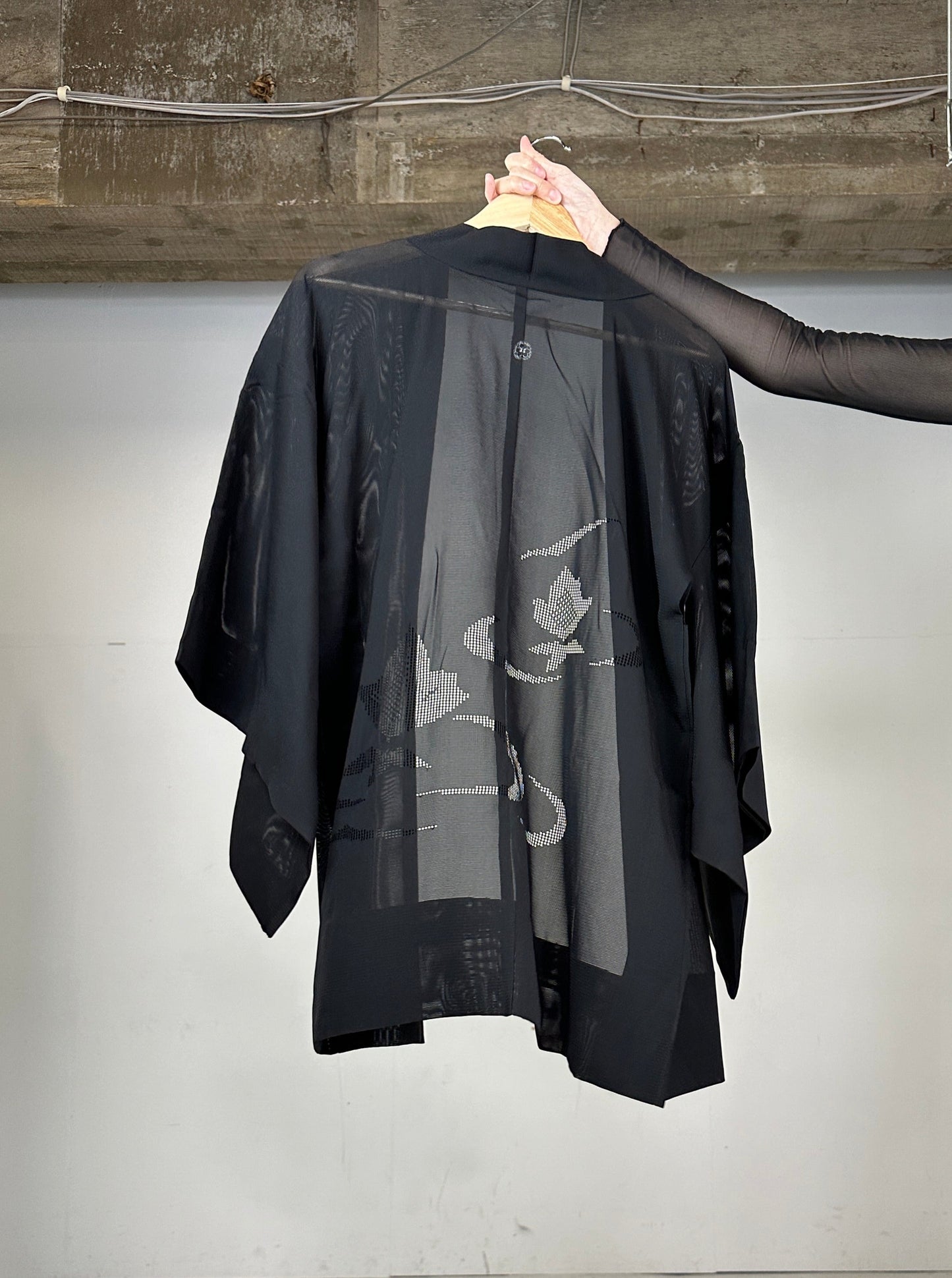 BLACK HAORI SHEER “ro_sukashi"