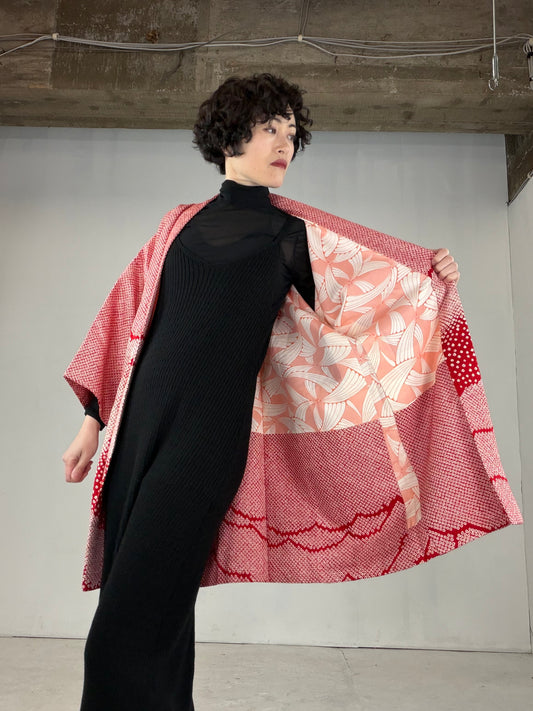 VINTAGE SHIBORI HAORI "SIB124" *damage