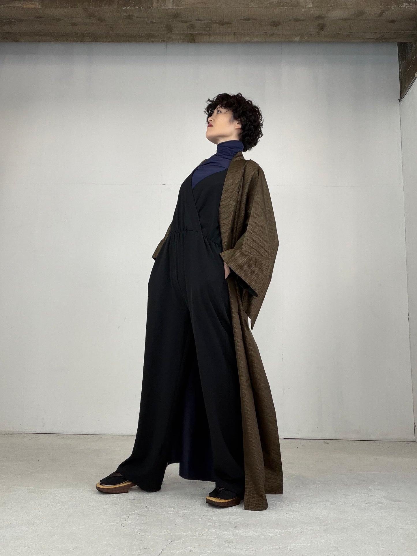VINTAGE TSUMUGI KIMONO "OSK003"