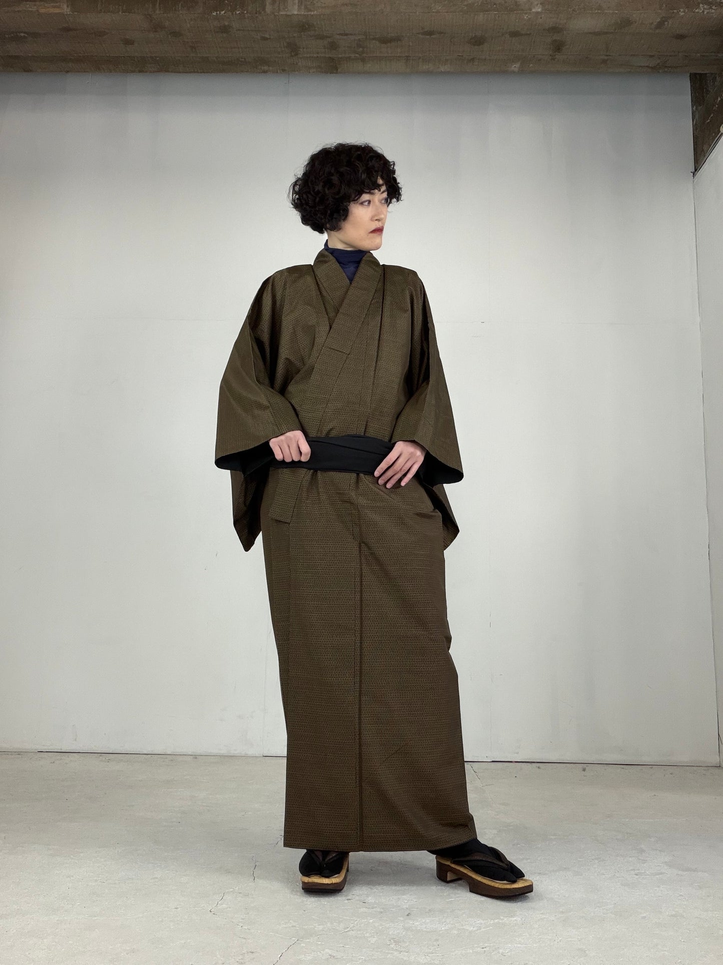 VINTAGE TSUMUGI KIMONO "OSK003"