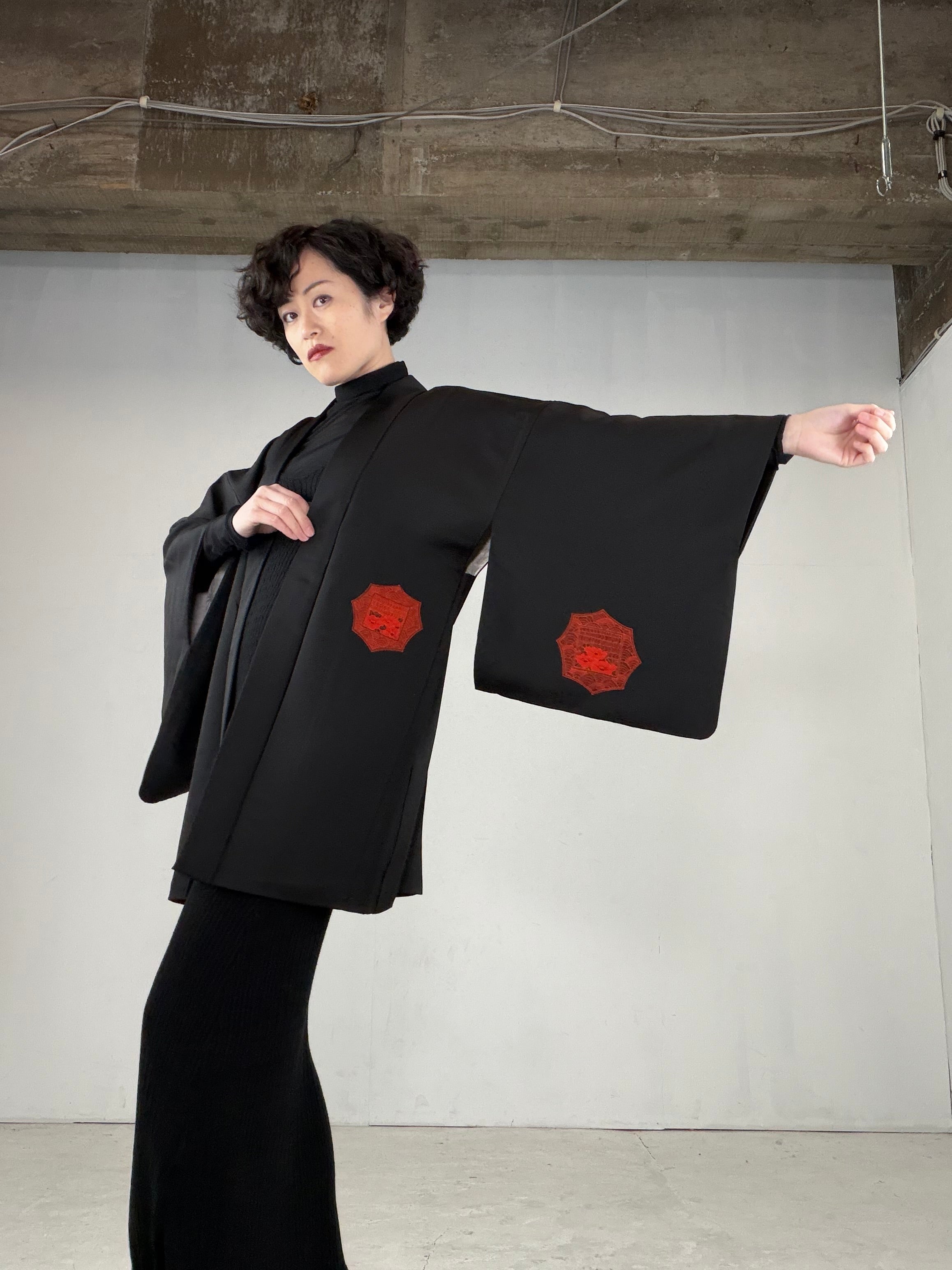 VINTAGE BLACK HAORI 