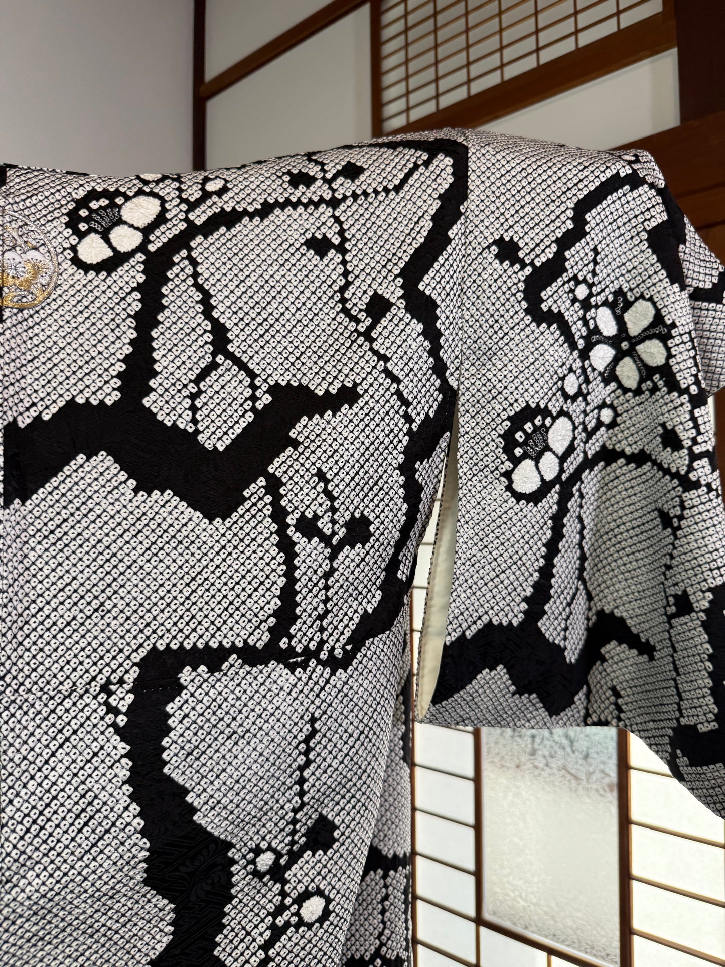 Redefining the Vintage Komon Collection "shibori, black, gold-kamon"