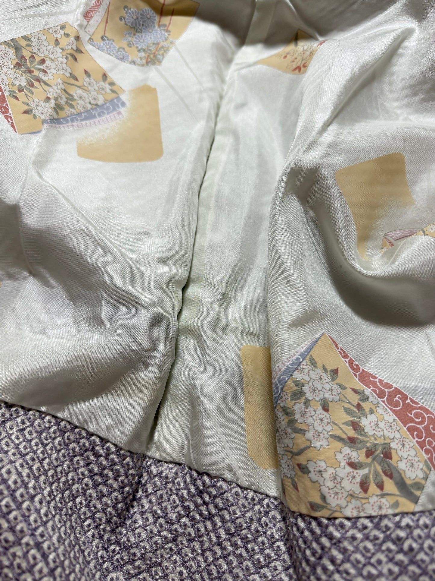 VINTAGE SHIBORI HAORI "usu-murasaki-hana"