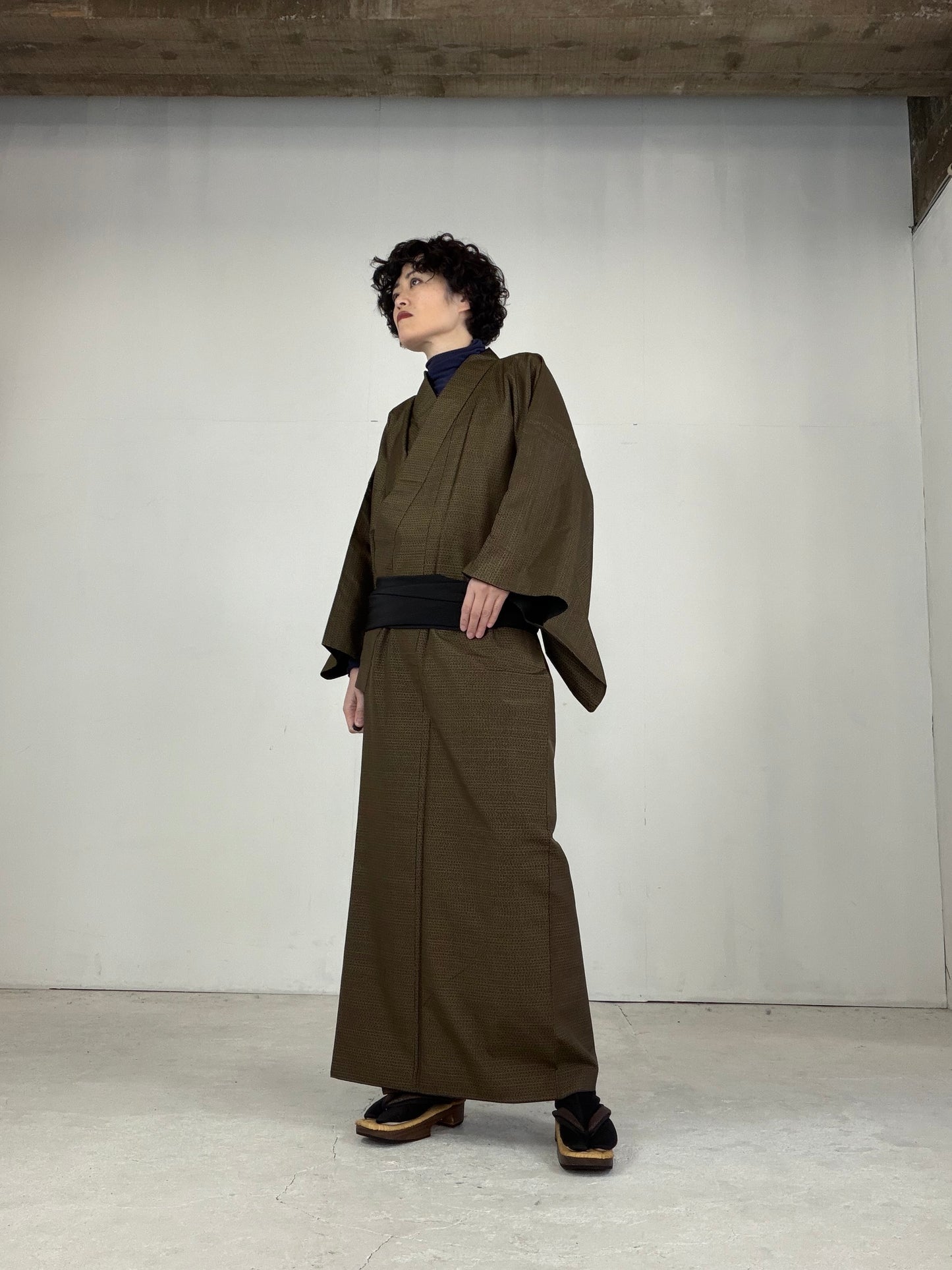 VINTAGE TSUMUGI KIMONO "OSK003"